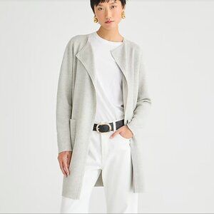 J. Crew Juliette colarless sweater blazer coatigan cardigan sz M